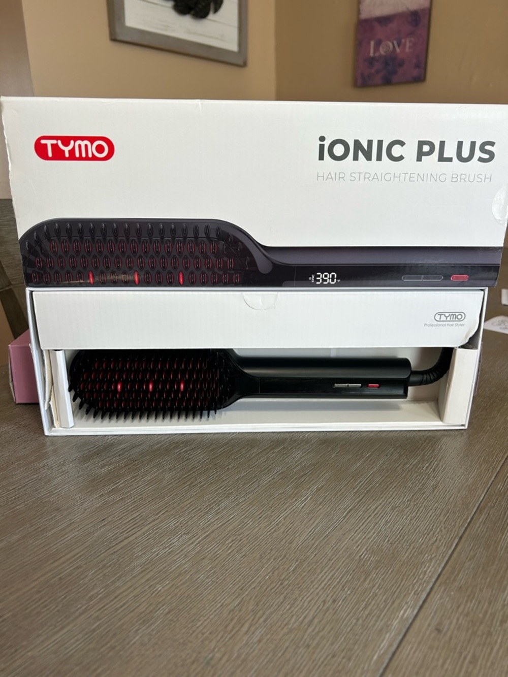 TYMO Ionic Plus Black Hair Straightening Brush